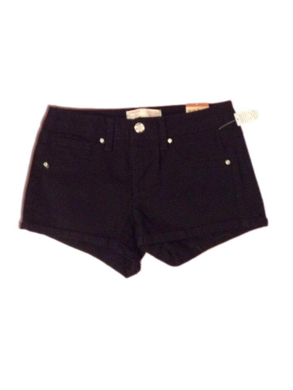 No Boundaries Black Roll Cuff Shorts w/ Bling! Size 3